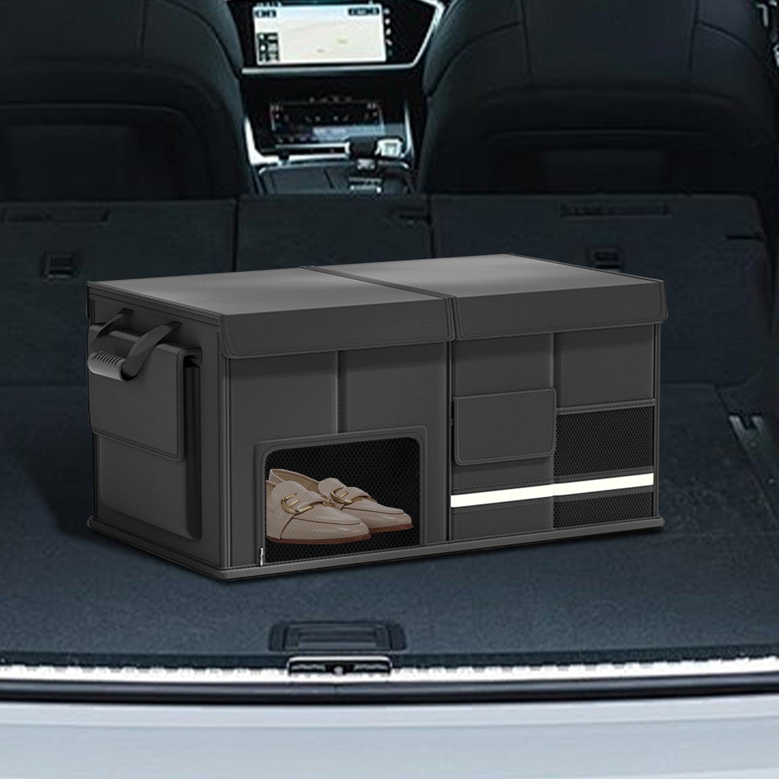 Amazon.co.jp: 車用トランクオーガナイザー、折りたたみ式トランク収納