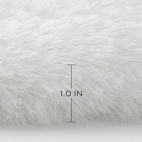 Miniatura 3 de Ashler - Funda de piel de conejo sintética para silla funda para sofá alfombra pequeña para suelo de habitación sofá sala de estar Moderno Rosado