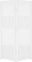 Biombo Pintado Divisoria Separador de Ambiente MDF Preto ou Branco (Branco, 2 Horizontal Vertical)