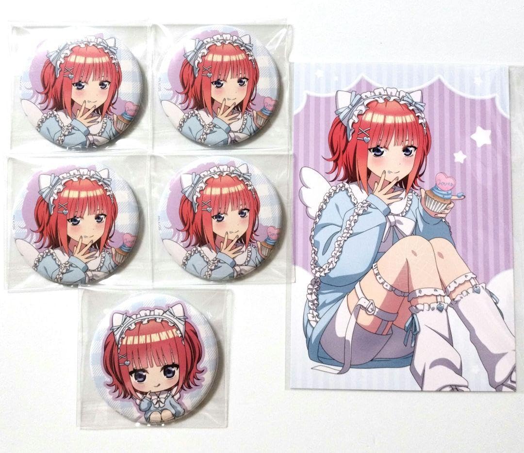 Amazon.co.jp: 五等分の花嫁 ツリービレッジ 缶バッジ 中野ニ乃 5個