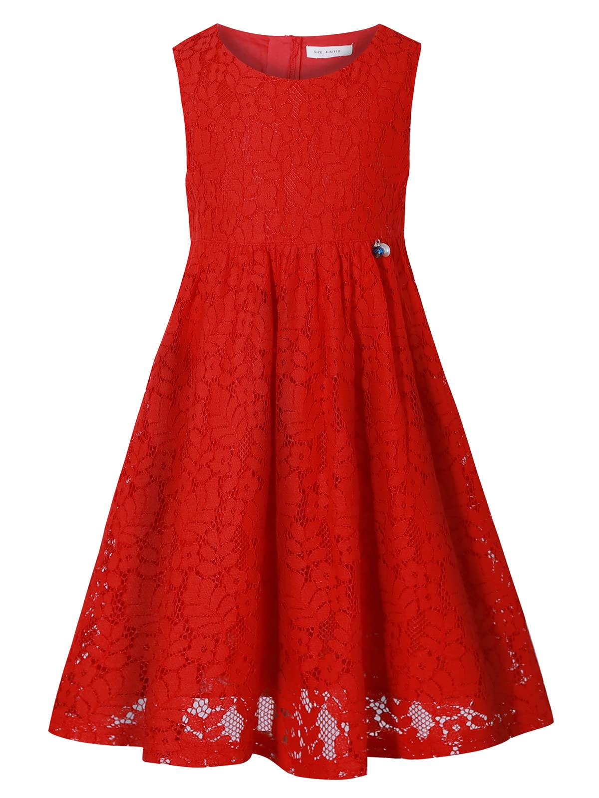 Bonny Billy Girl's A-Line Long Sleeve Lace Kid Dress