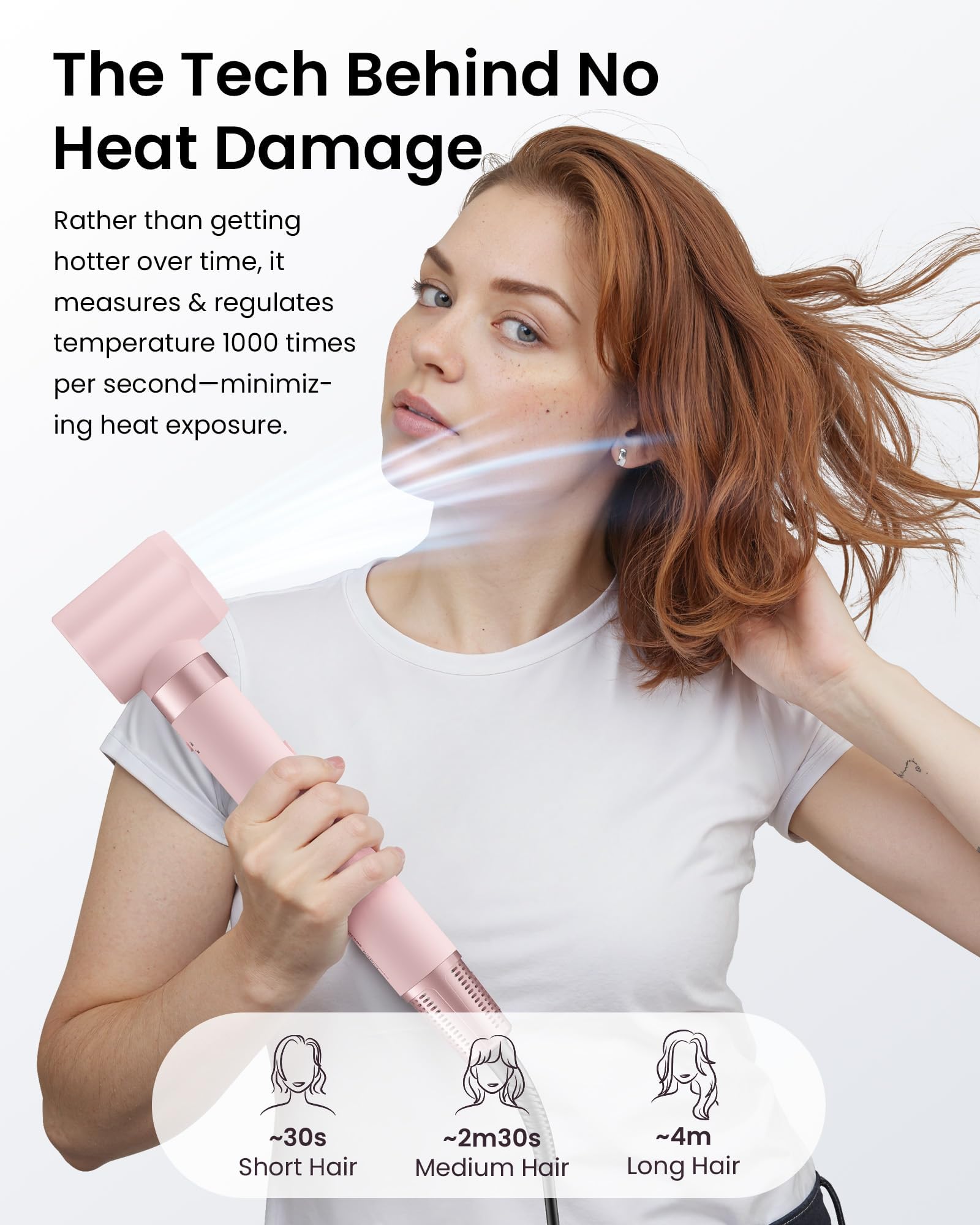 MESCOMB 5 in 1 Air Styler & Spazzola Asciugacapelli, 110000 RPM Multifunzione Asciugatura Rapida, Nessun Danno Termico con Ricci, Liscio Volume con Scatola Portaoggetti Adatto per Fare Regali