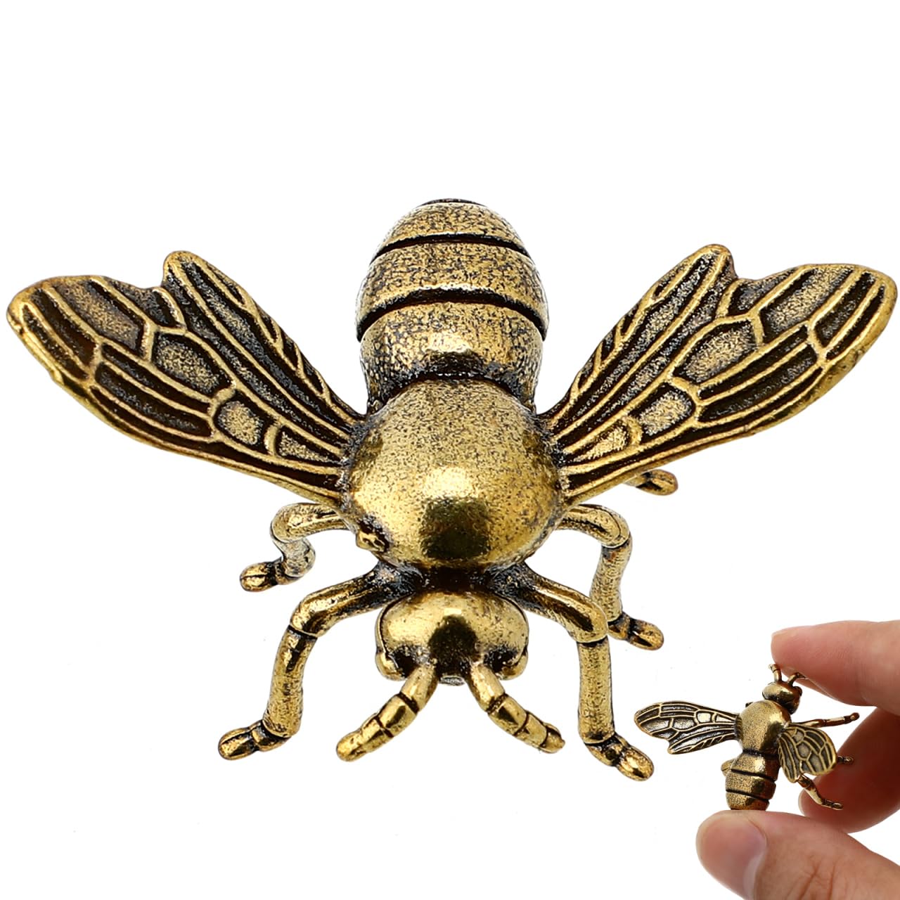 Mini figurine d'abeille en laiton NOLITOY, le cadeau idéal pour le bureau