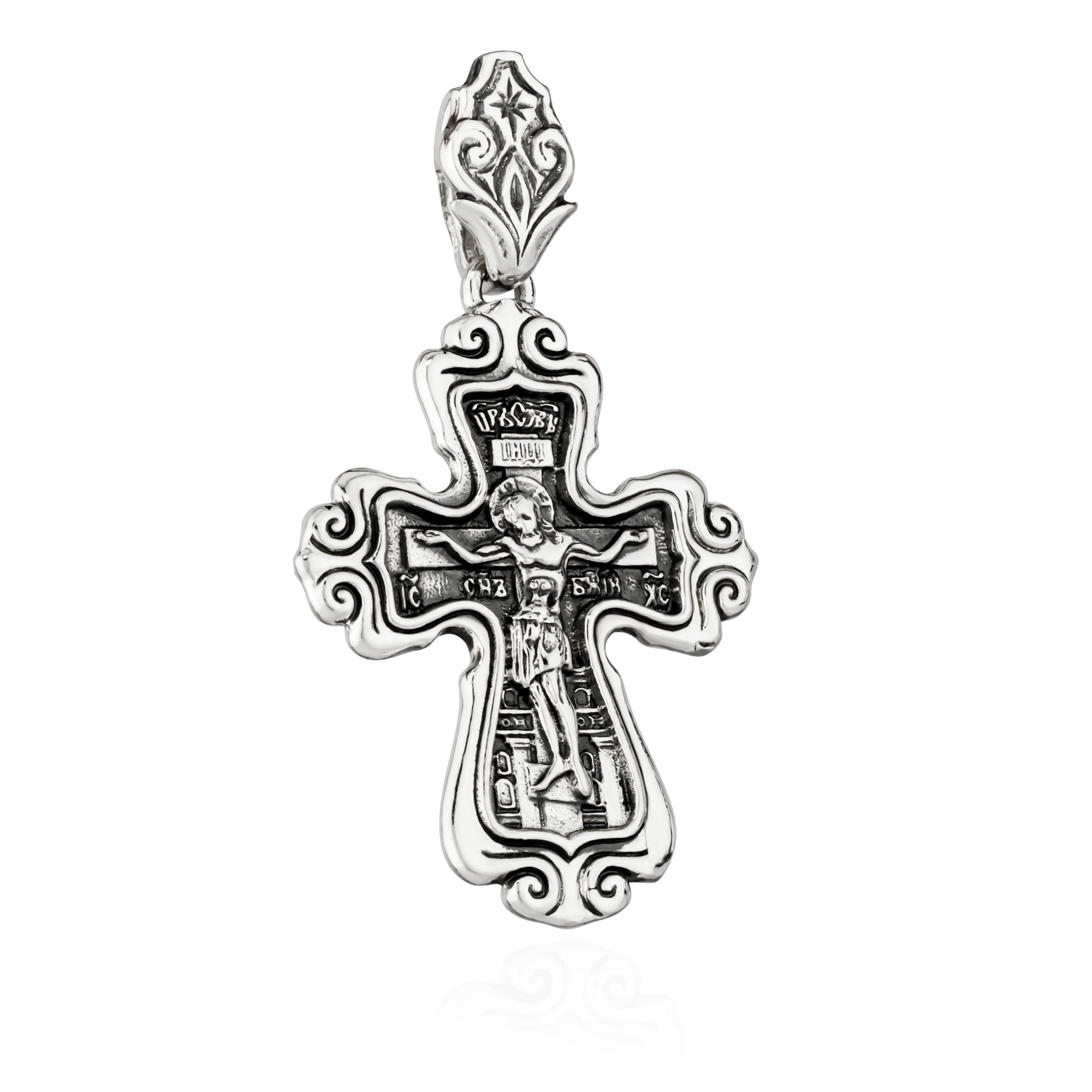 NKlaus Zawieszka do łańcuszka srebro 925 krucyfiks & Valaam Matka Boża 29 mm x 22,7 mm Exquisit 15562, Srebro
