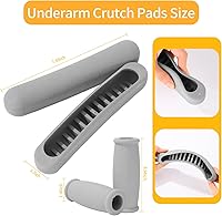 Vista 2 de Almohadillas de repuesto para muletas, acolchado ANCKNE para muletas de brazo y agarres de mano, se adapta a muletas de aluminio estándar, juego