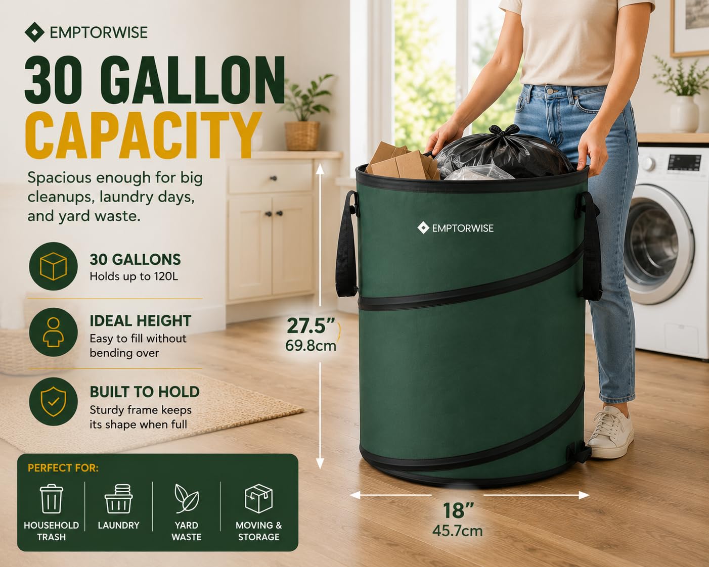 Collapsible Trash Cans - 2 Pack for RV & Camping -6