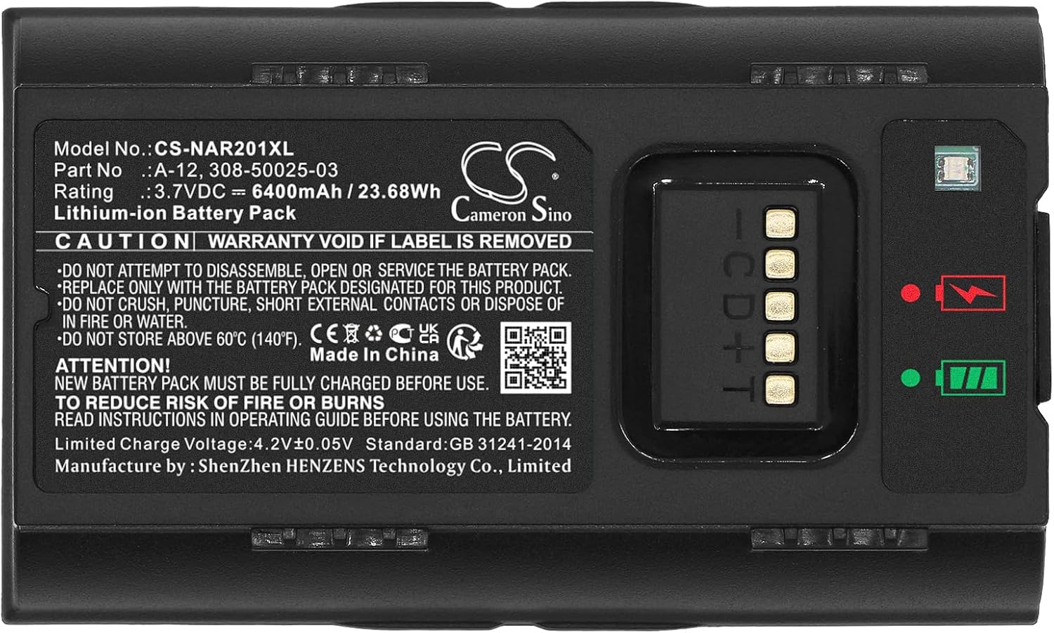 Battery Replacement for Arlo AVD2001 Essential Smart Wired Video Do 308-50025-03 A-12