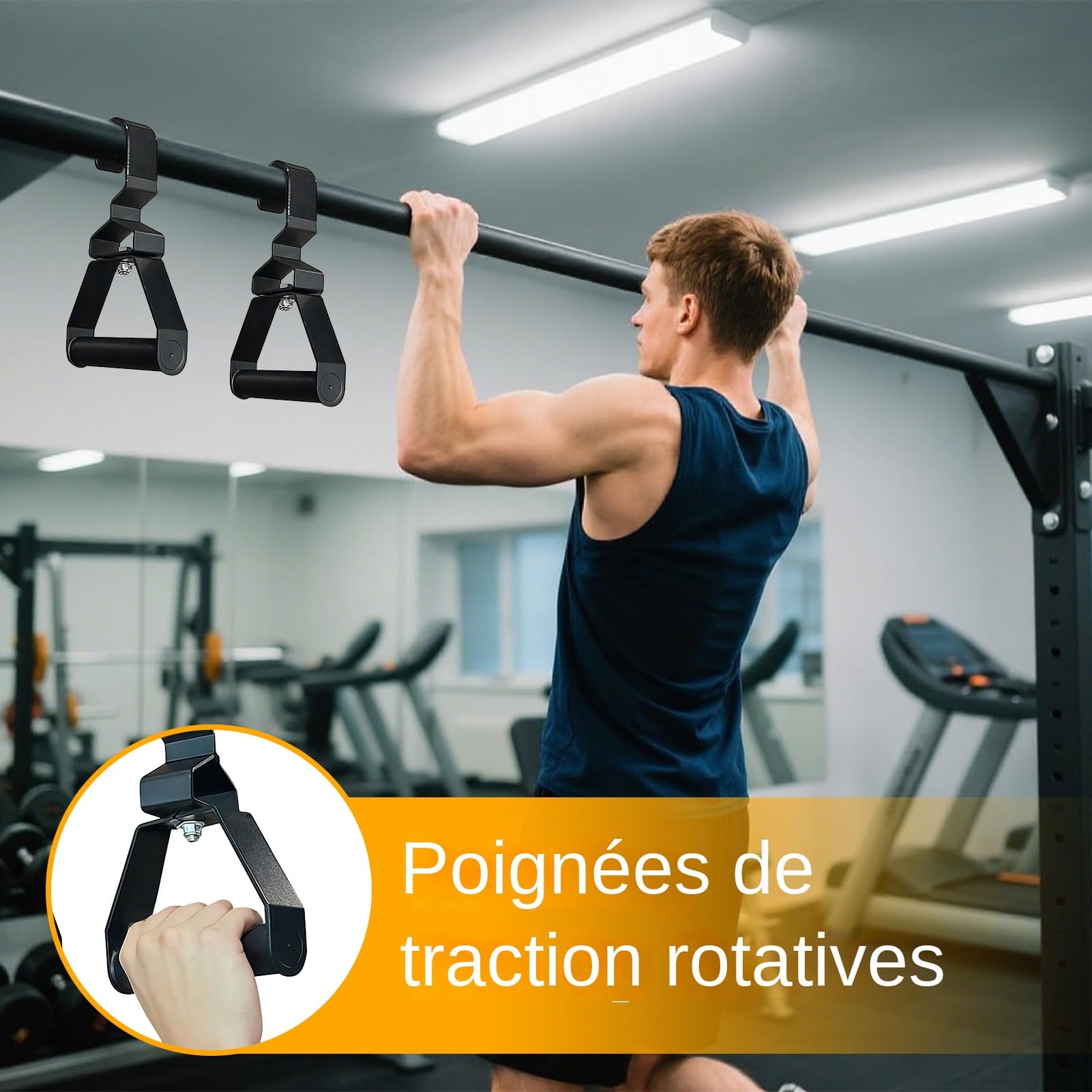 Poignées Pour Tractions 2 Pièces Poignées de Sport Réglables