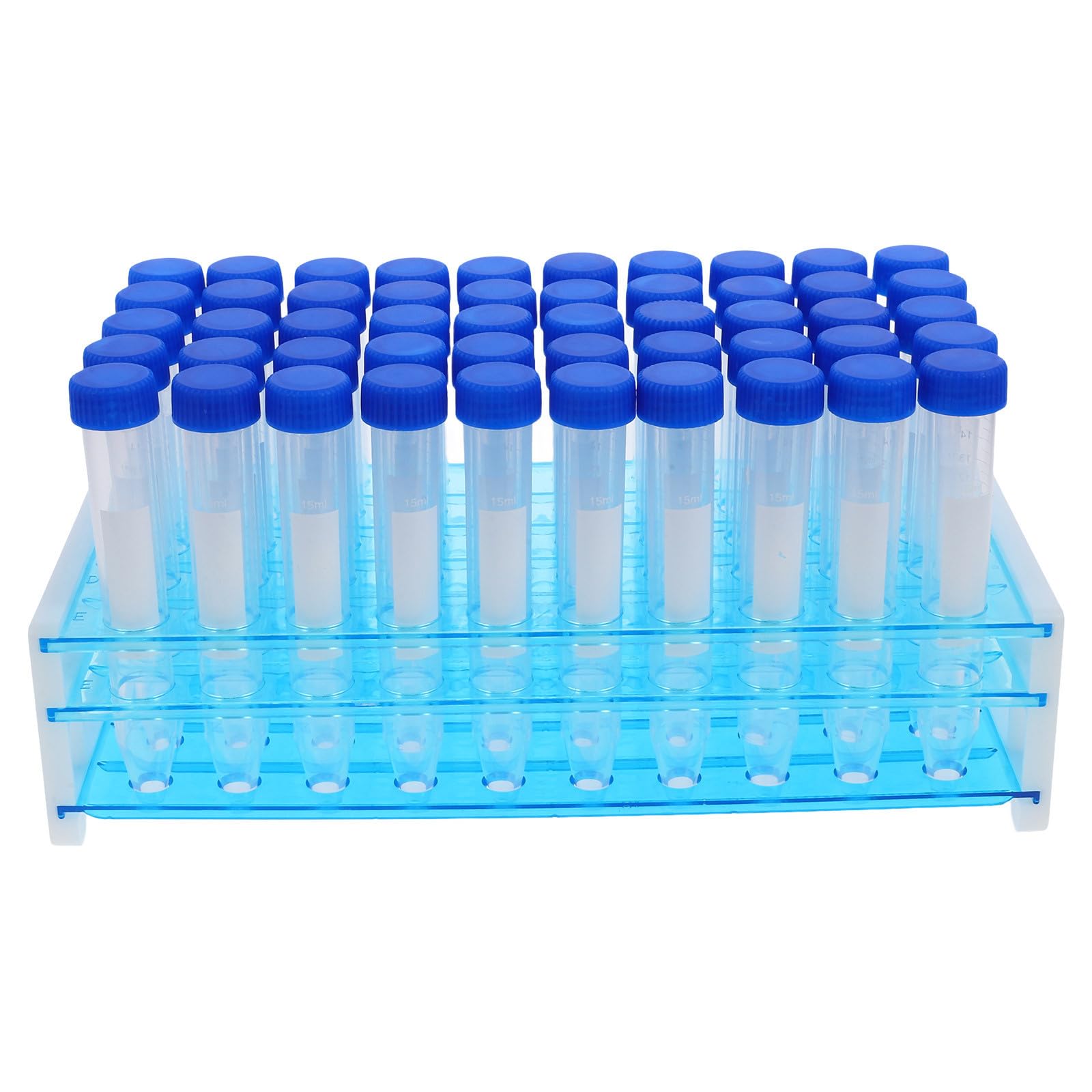 100 Piezas Tubo Centrífugo de 15ml con Escala, Plástico Azul