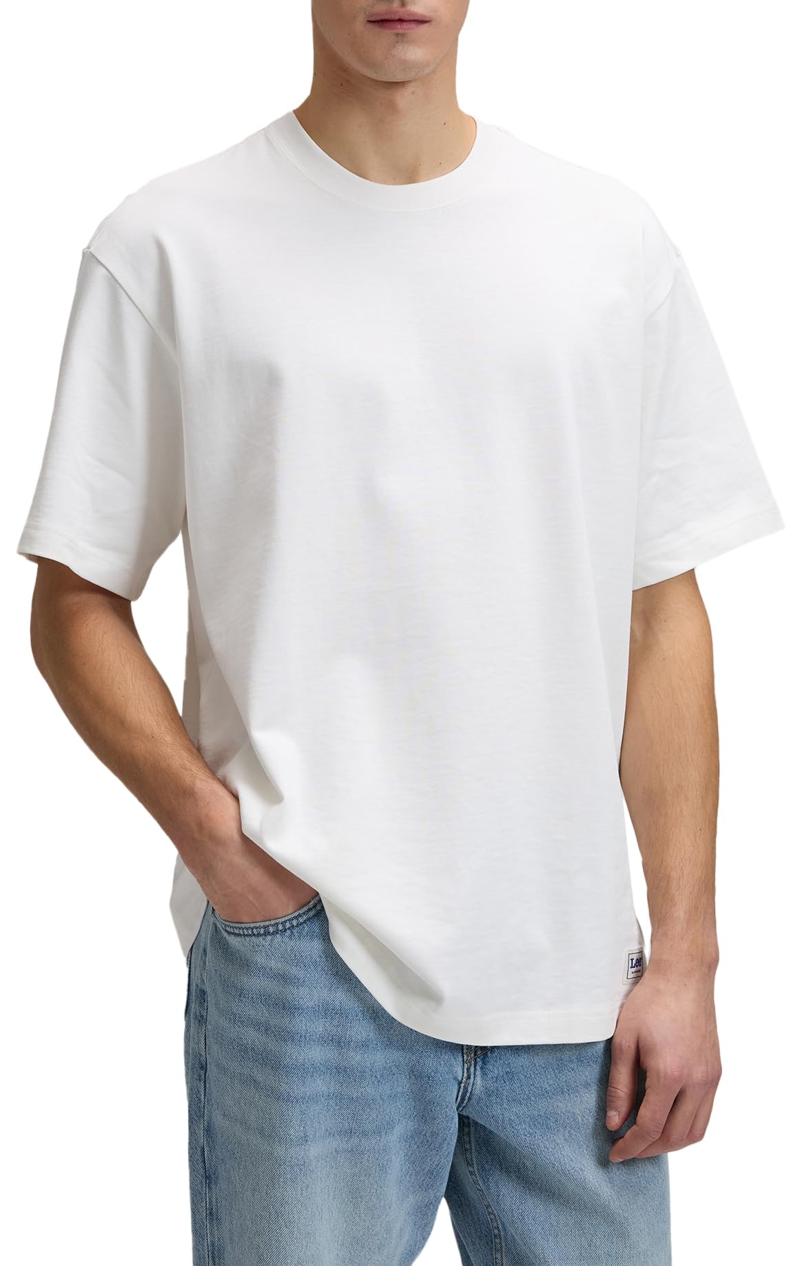 Lee Workwear Boxy Tee T-Shirt, Bright White, L Men