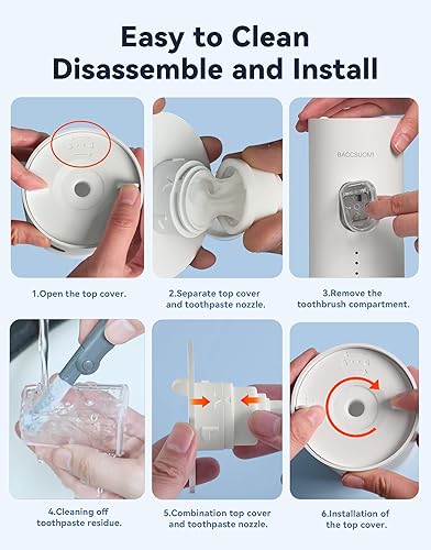 Miniatura 4 de Dispensador de pasta de dientes, dispensador automático inteligente de pasta de dientes montado en la pared para baño, dispensador eléctrico de