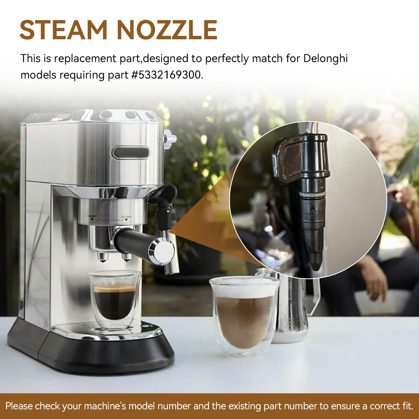 Amazon.co.jp: コーヒーマシン スチームノズル 5332169300 デロンギ用 