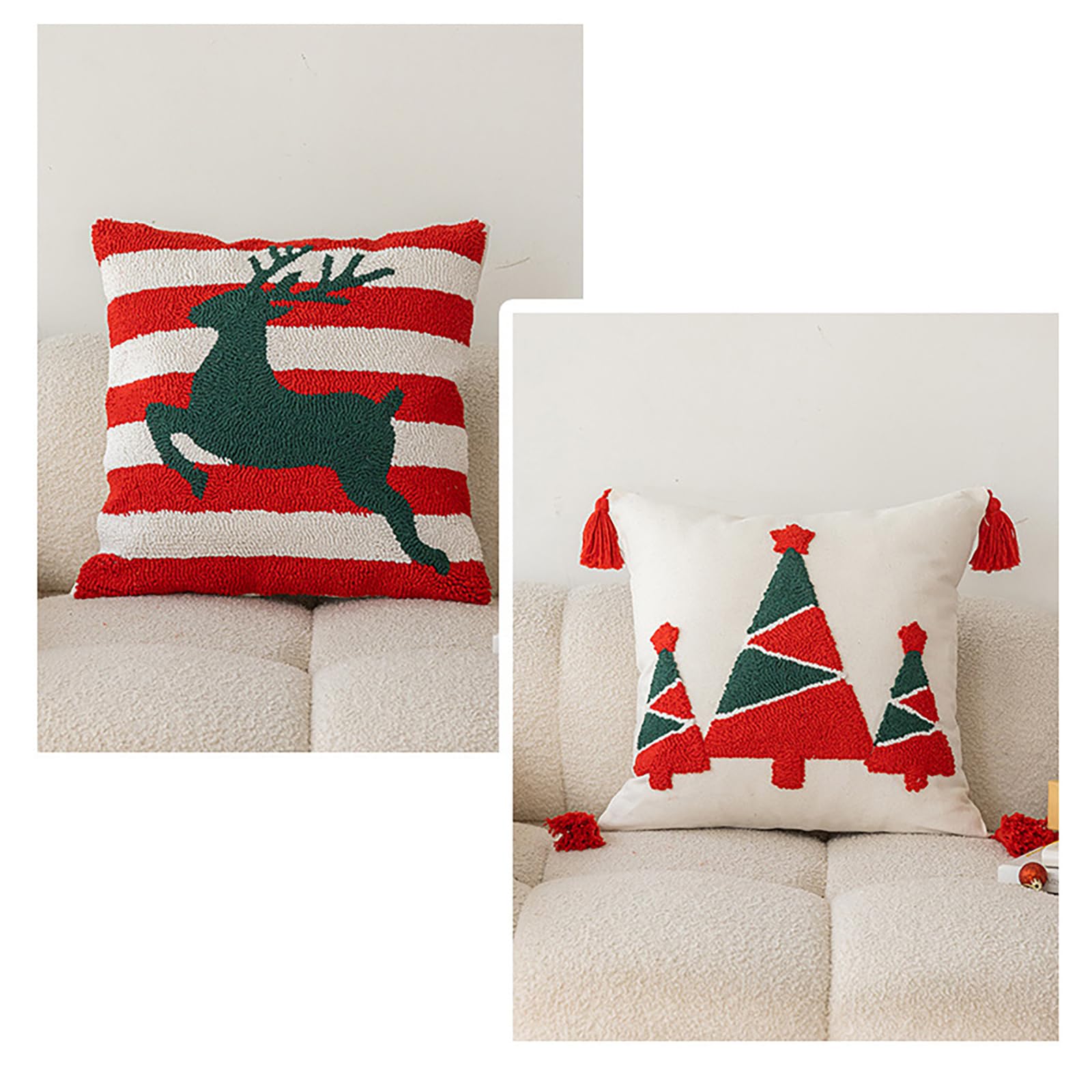 Plushie Pillow Case di Natale a tema divano letto decorazione cuscino copertura modello opzionale 1pc
