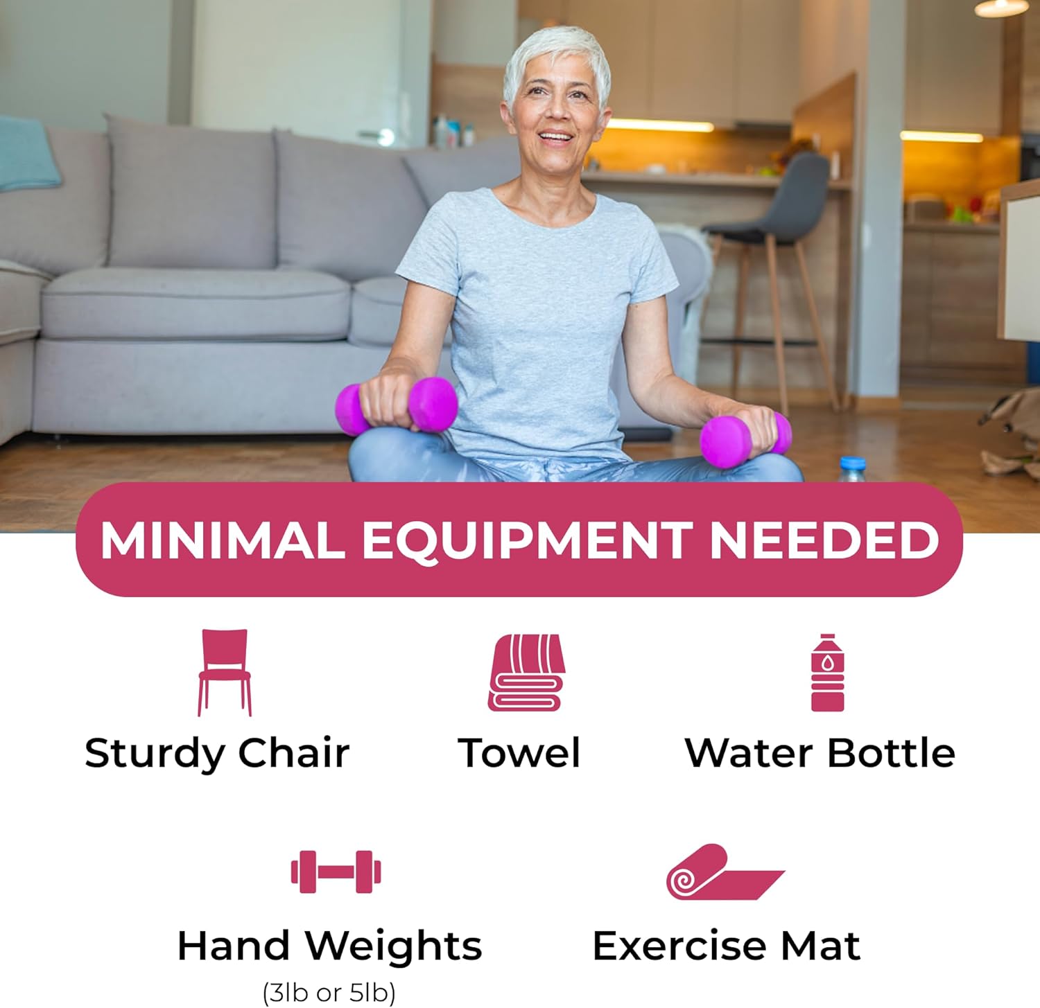 Exercise DVD for Seniors Women Over 60, Little Black Dress 14 Day Workout for Women DVD - Just 8 Minutes Per Day Low Impact DVD Strength Training for Seniors Ages 50-80+ - Image 4