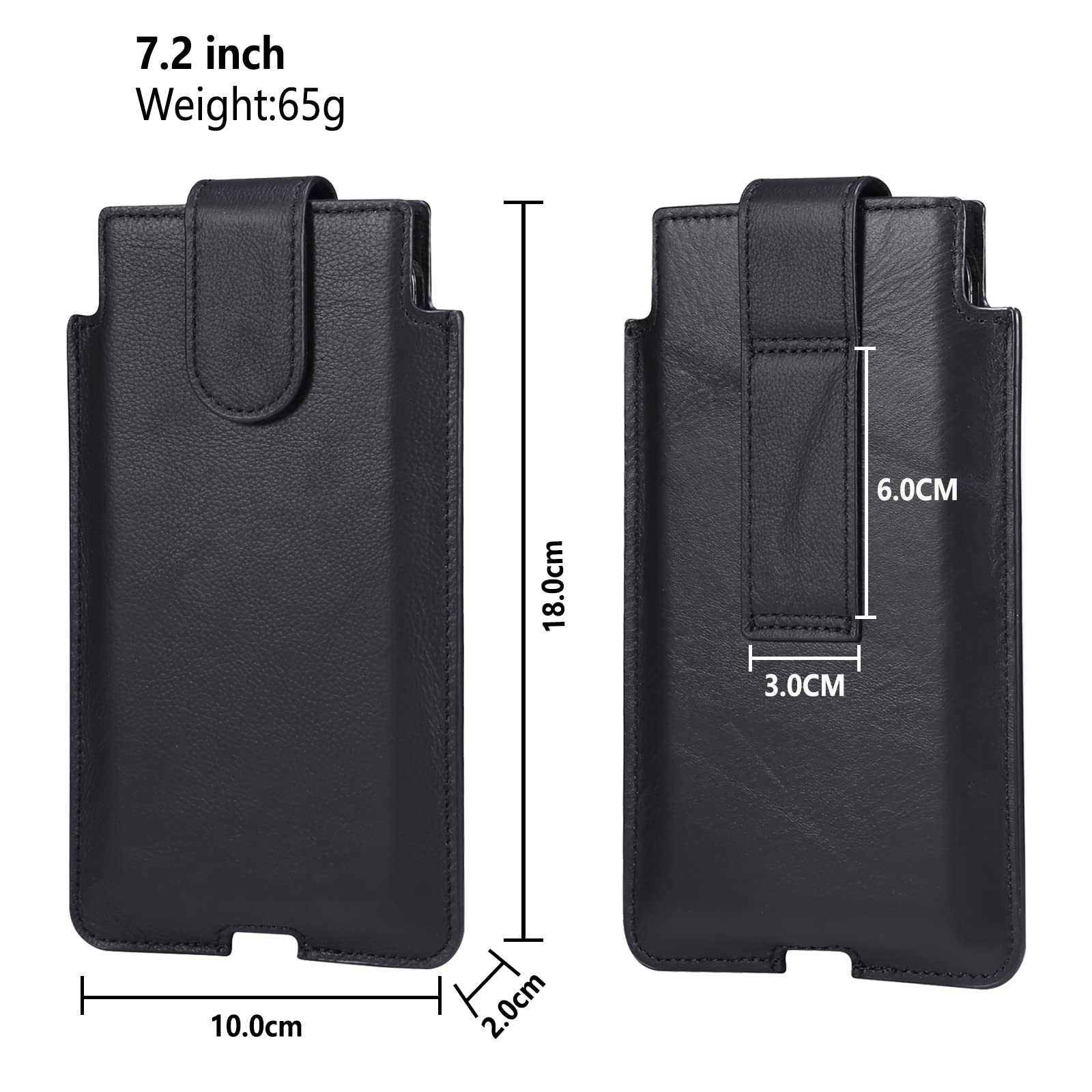 Vertical Leather Cell Phone Pouch Holster Holder with Belt Clip Cover Case US
