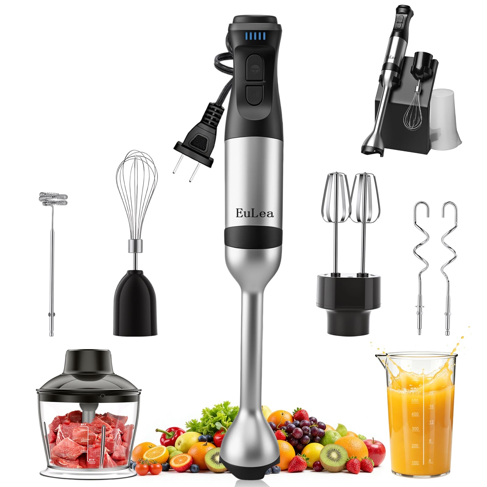 Consciot 5-in-1 Immersion Blender Handheld Max 1100W, 21-Speed & Turbo Mode