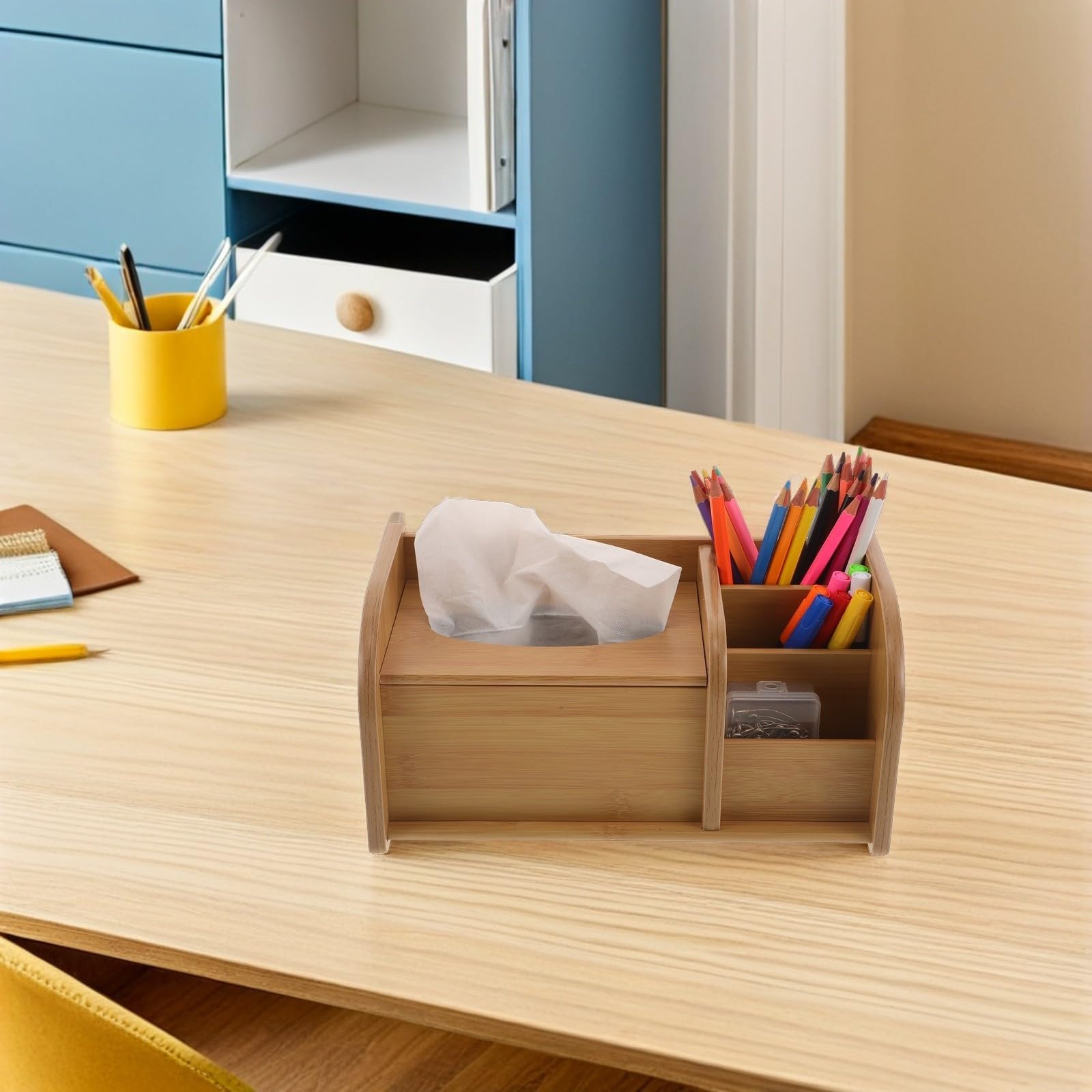 PRETYZOOM Compartimentos Pequeños De Madera, Funda Para Teléfono, Pañuelos, Organizador Para Mando A Distancia, Pilas, Tocador Para Lápiz De Dormitorio Con Organizador De Café,