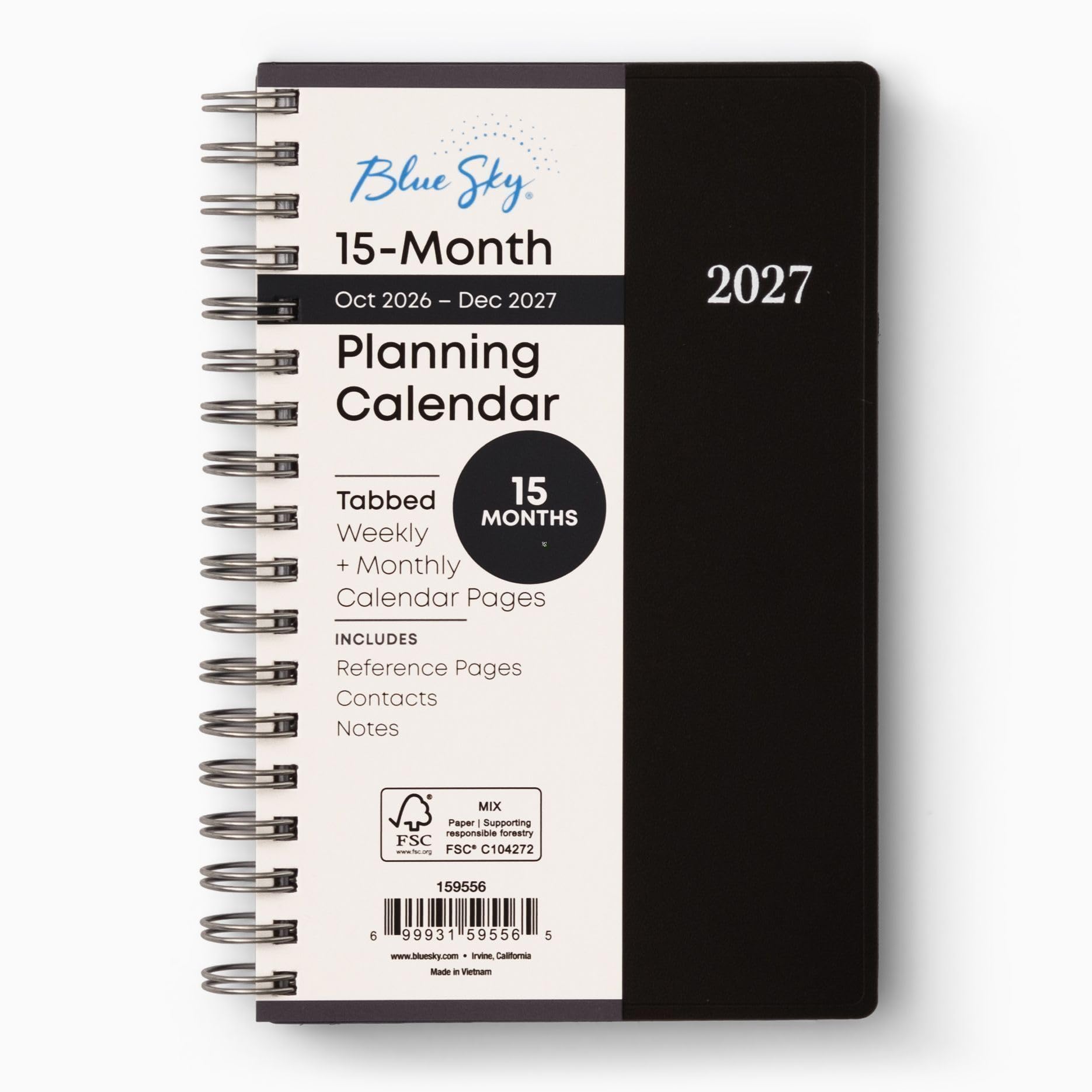 Blue Sky 2027 15-Month Weekly &amp; Monthly Planner, 3.625"x6.125", Enterprise