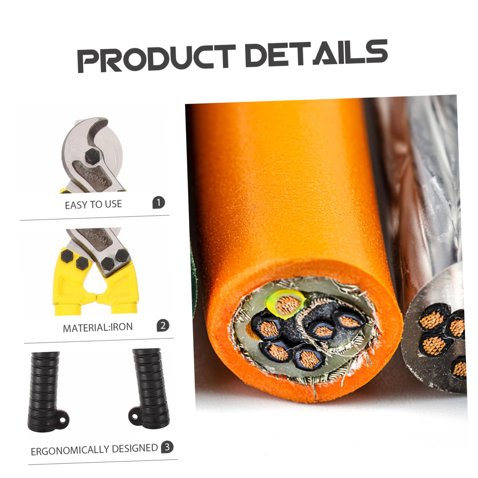 BESTonZON Taglierina Per Fili Metallici Utensile Per Elettricisti Strumento Pratico e Durevole Per Impieghi Gravosi