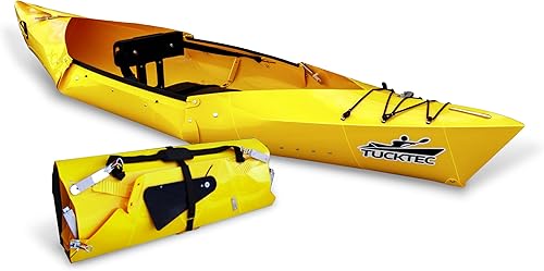 Miniatura 9 de Tucktec Kayak plegable con remo  Kayak plegable de 10 pies  Kayak plegable compacto  Kayak duradero para aventuras