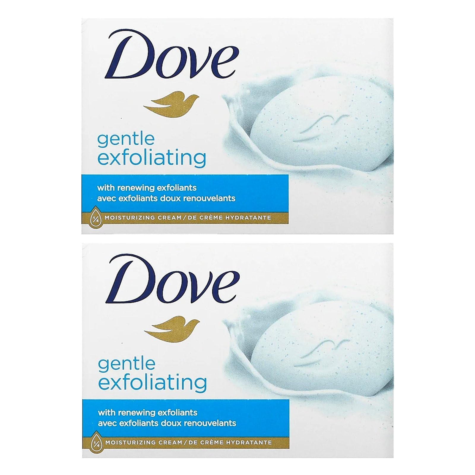Dove Gentle Exfoliating Beauty Bars, 4.25 oz bars, 2 ea (Pack of 4)4