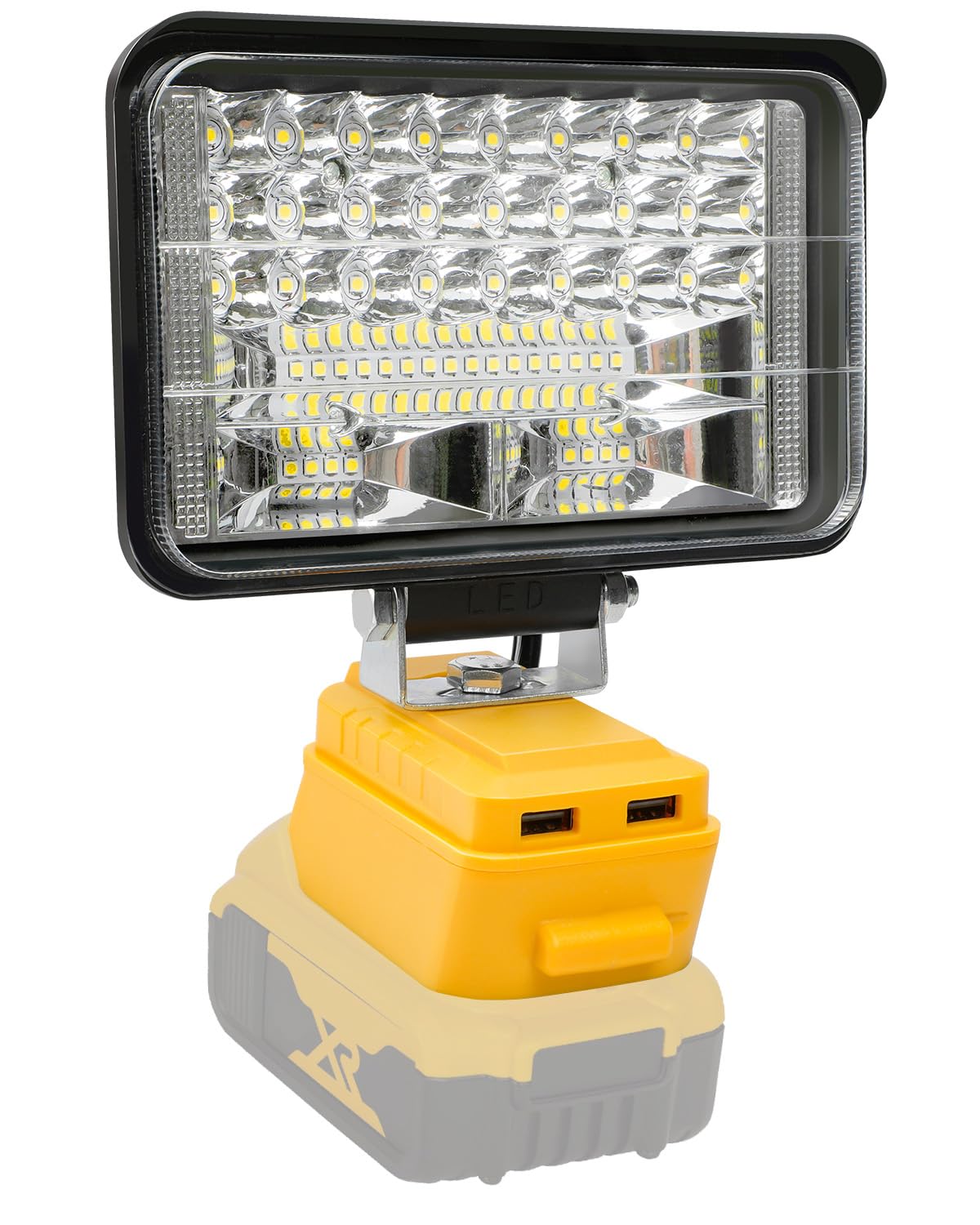 Cordless LED Work Light for Dewalt 20V Battery, 54W 5400LM Flashlight, LED  Flood Light, Battery Light with Dual Charging Port LED Light for Outdoors