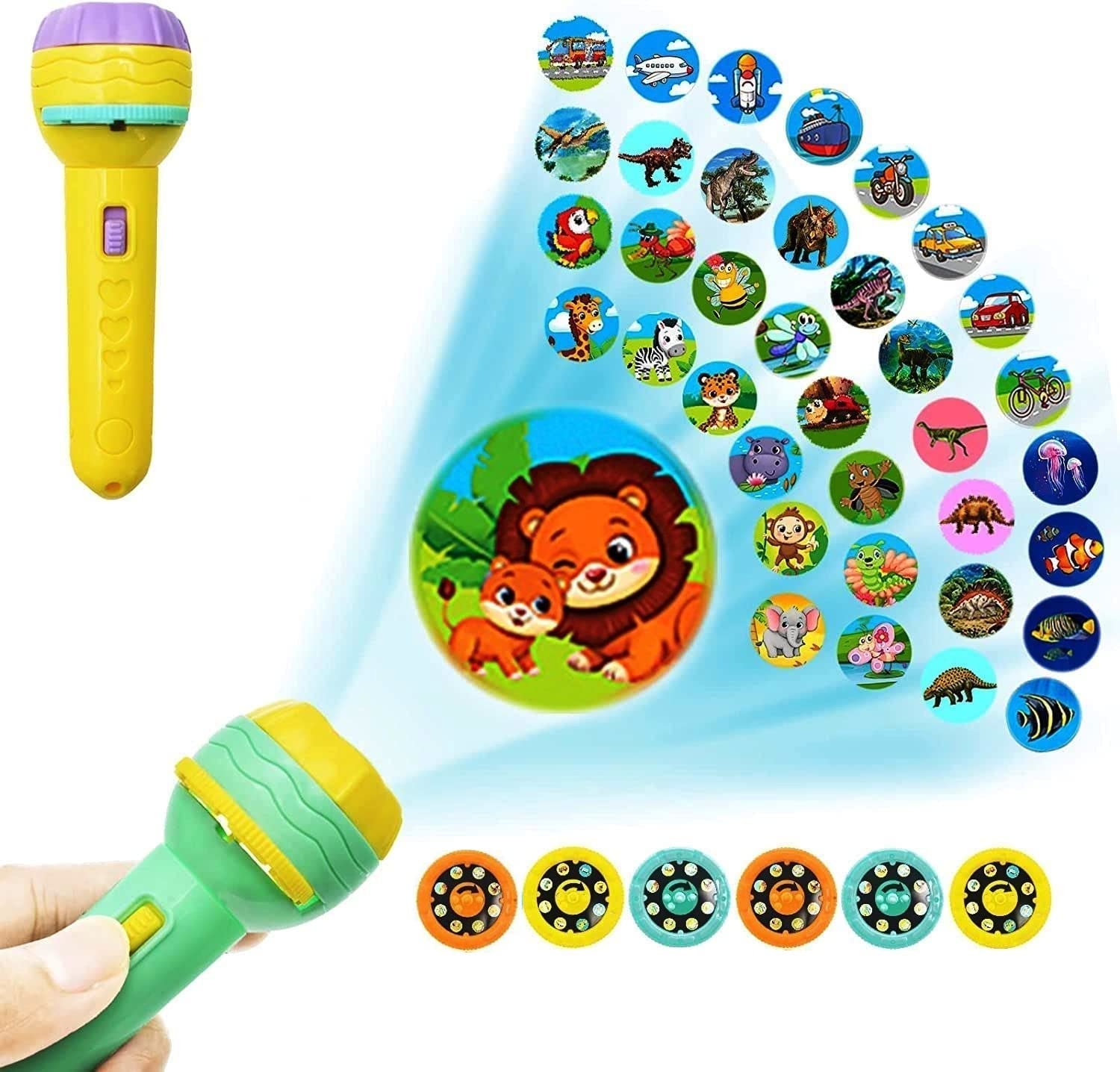 Brand Conquer Projector Toys for Kids Random 6 Slids, 48 Patterns Projector Flashlight Torch, Kids Projection Light Toy Educational Cartoon Story Torch Projector Toy for Kids Best Gift (48 Patterns) (B07VM4YXWT) Amazon Price History, Amazon Price Tracker