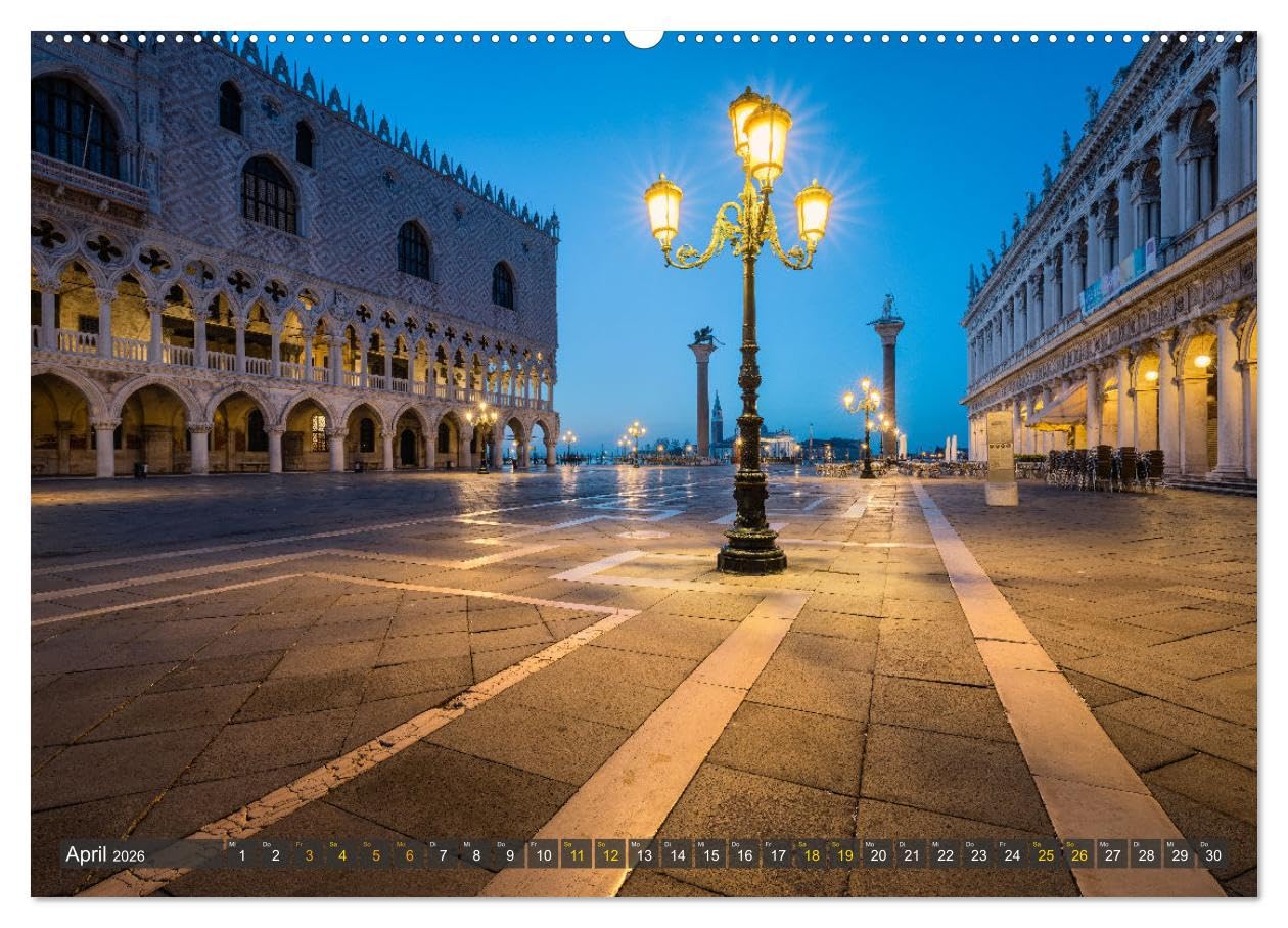 Malerisches Venedig (Wandkalender 2026 DIN A2 quer), CALVENDO Monatskalender: Fotos der traumhaften Gassen, Plätze und Kanäle von Venedig. (CALVENDO Orte)