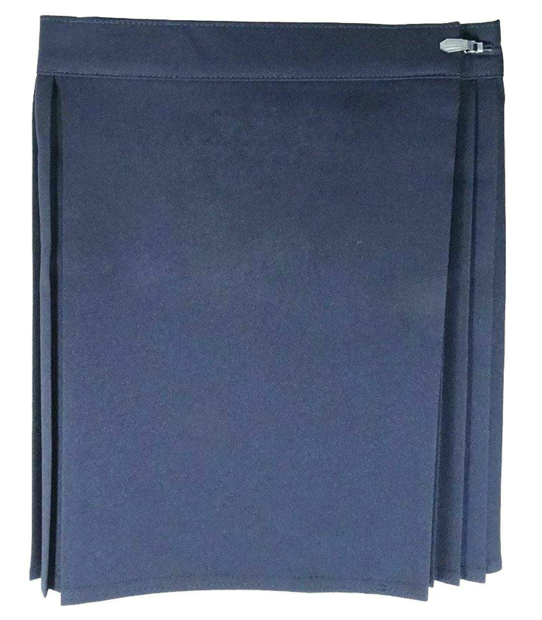 Real Life Fashion Ltd Women's Navy Back Pleated Back Pleated Skirt School Uniform Netball Gym Kilt Pe Skirt#( Back Pleated Skirt#24 Waist#)