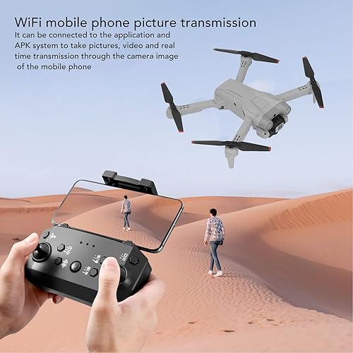 Miniatura 4 de Drone, 4K HD Obstáculo Evitar Doble Cámara WiFi Interconexión Drone plegable para tomar fotos (blanco)