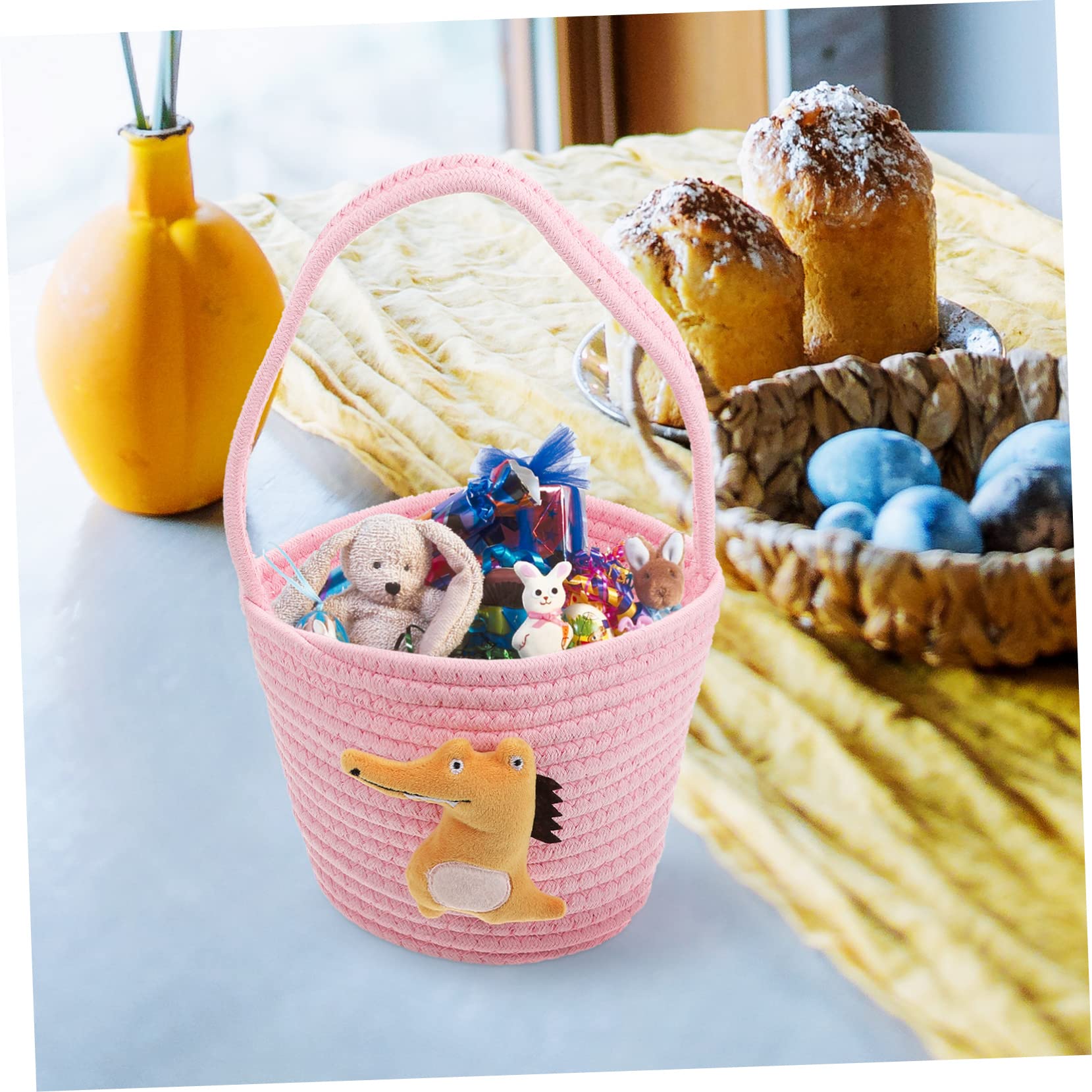 PRETYZOOM Cotton Rope Rope Baskets for Storage Hampers Woven Baskets Storage Basket