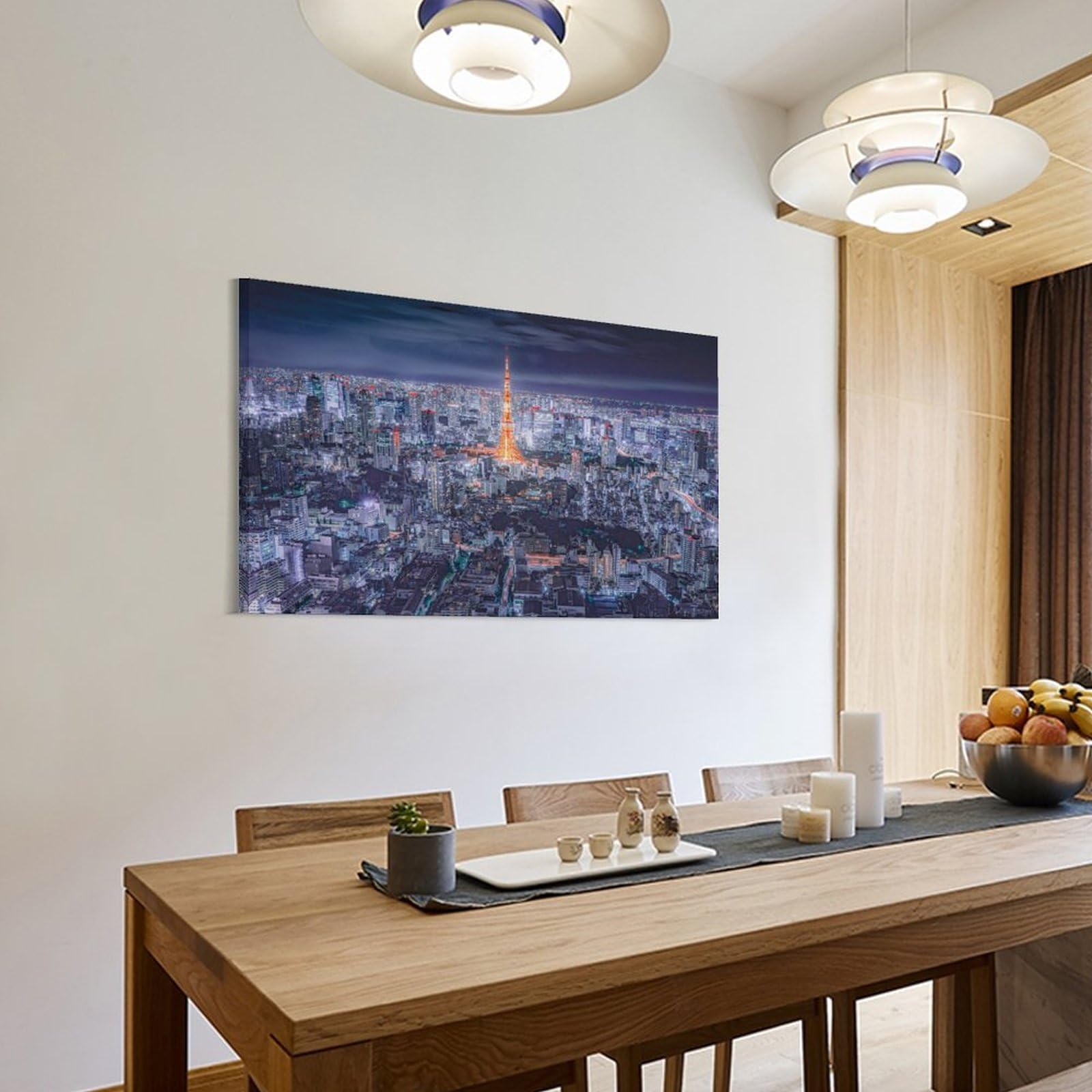 Amazon.co.jp: 絵画 東京タワーと夜の街インテリア 絵画 東京タワーの