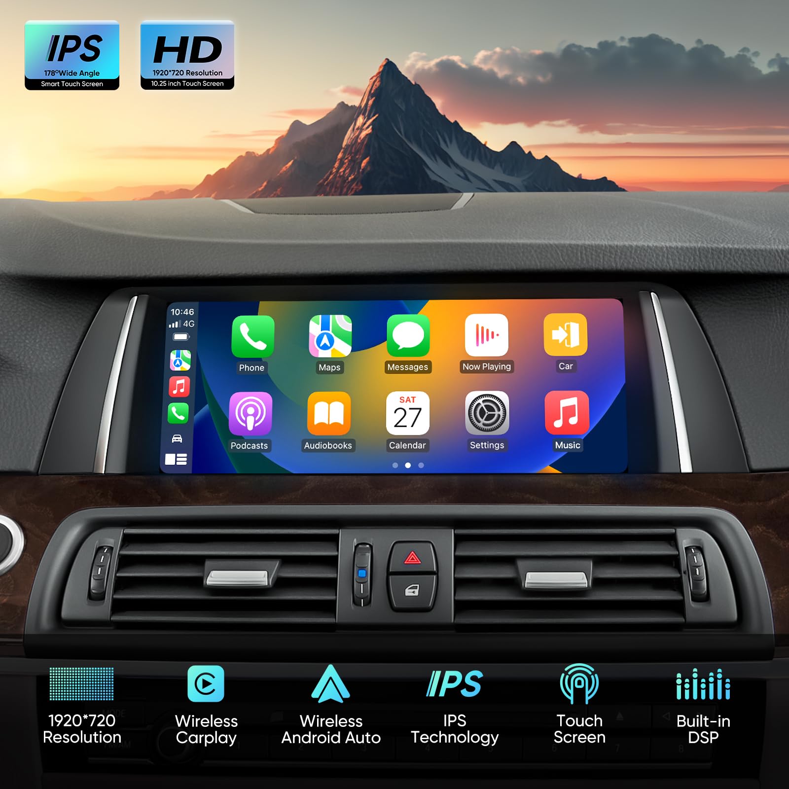 BMW 5シリーズ用 アンドロイドナビ F10 CarPlay 12.3''Car Android 13 GPS CarPlay for BMW 5 Series F10 F11