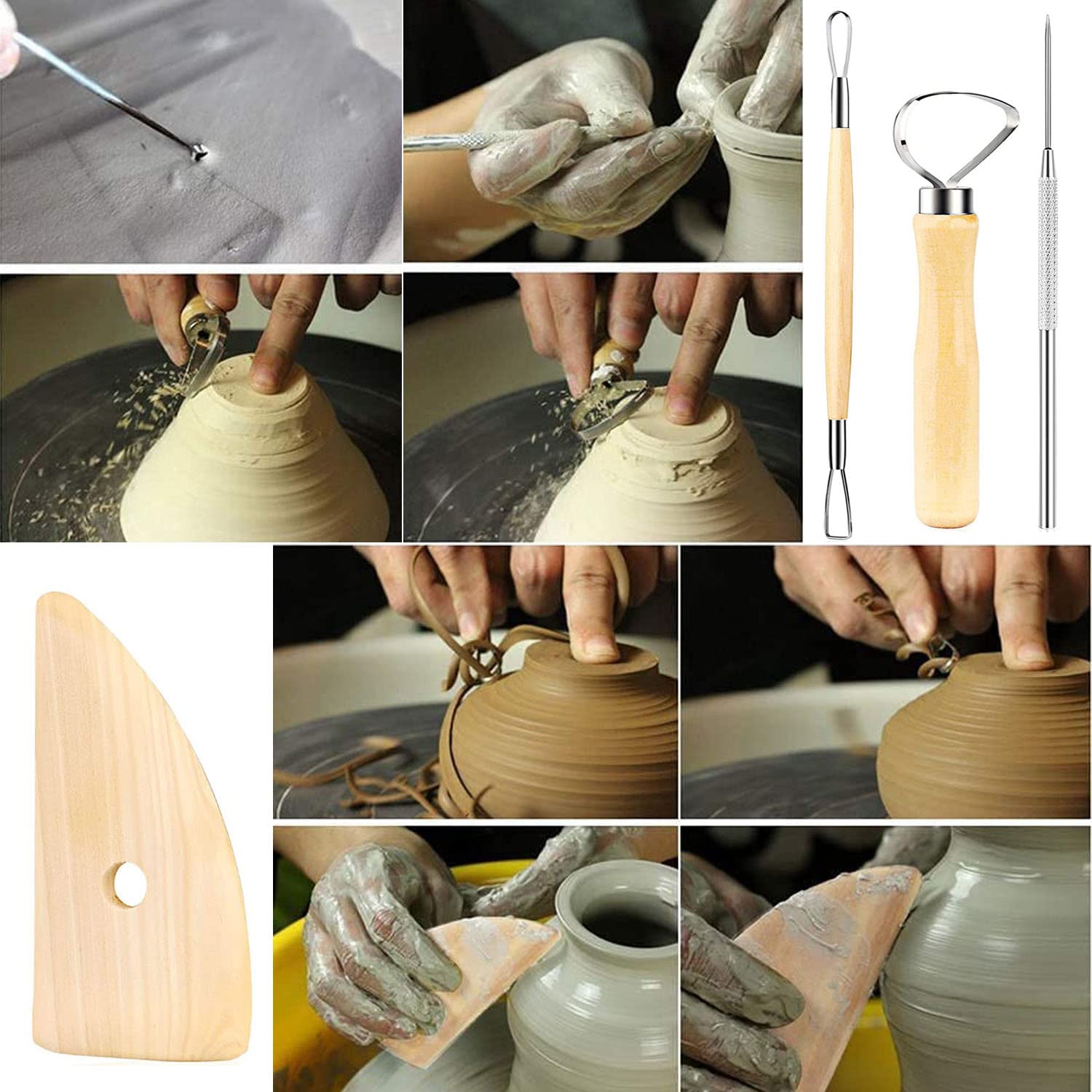 Juego De Herramientas Para Cortar Arcilla - 3 Piezas, Con Hilos De Acero, Ideal Para Cerámica Y Manualidades