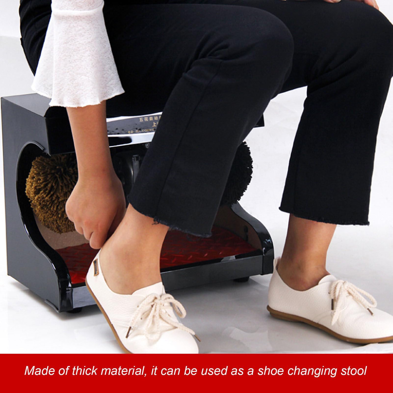 MáQuina EléCtrica para Lustrar Zapatos,MáQuina AutomáTica para Lustrar Zapatos,Cepillo EsféRico Combinado,Limpia Zapatos electrico Dar Lustre A Los Zapato,para Uso DoméStico/Comercial