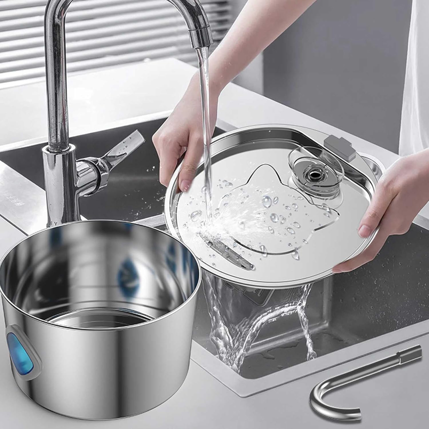 Dog Water Bowl, 108oz/3.2l Cat Fountain for Drinking - Pet Water Fountain Inside-Automatic DogWatering Dispenser Bowl, Whisper Quiet, Let Your Pet Enjoy a Healthier Life (Dog Bowl)