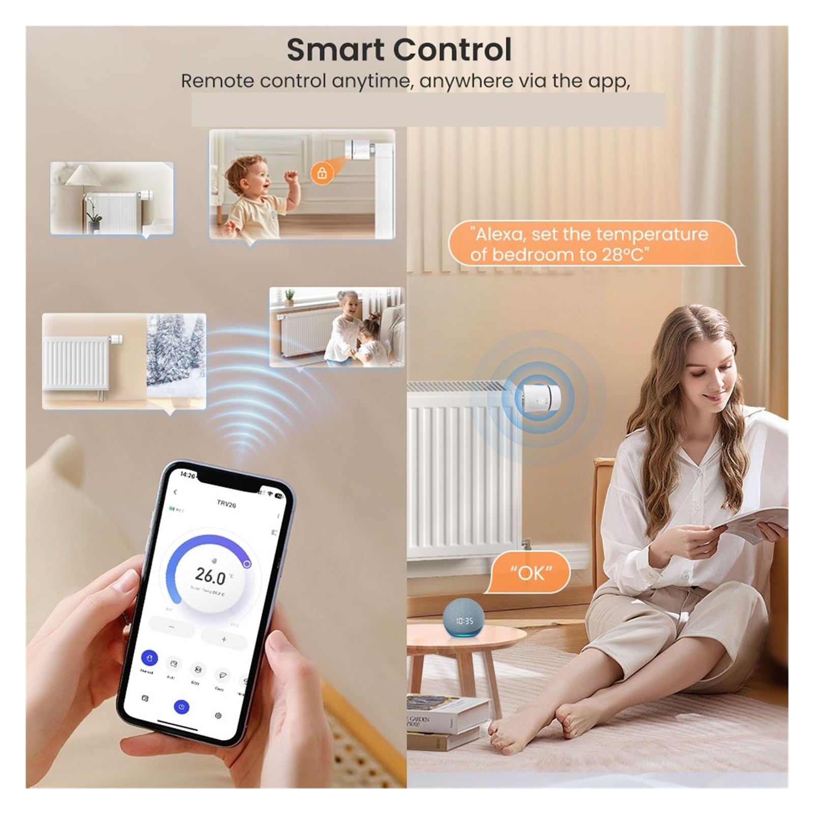 Sterownik Zaworu Termostatycznego Tuya ZigBee3.0 Smart TRV, Obsługa Siłownika Termostatu Grzejnikowego Informacja O ZgodnośCi(2PCS)