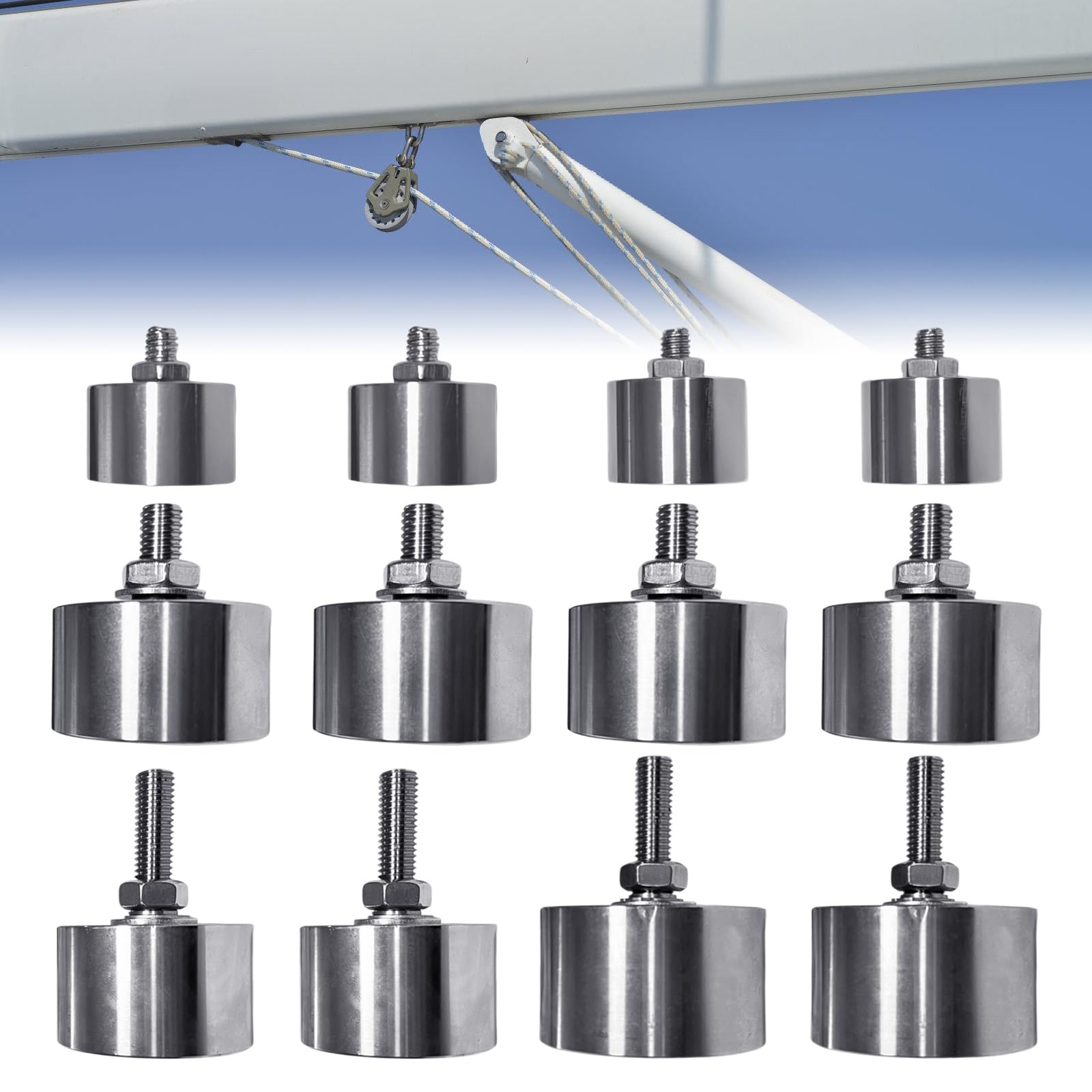 Rollenrad mit Gewindebolzenlager, 304 steel 68X40MM