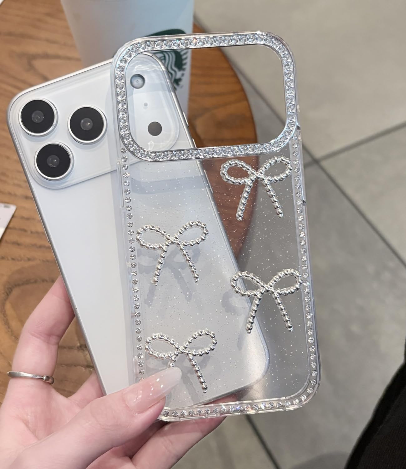 Amazon.co.jp: 対応 iPhone 17 Pro 用 ケース 可愛い キラキラ リボン