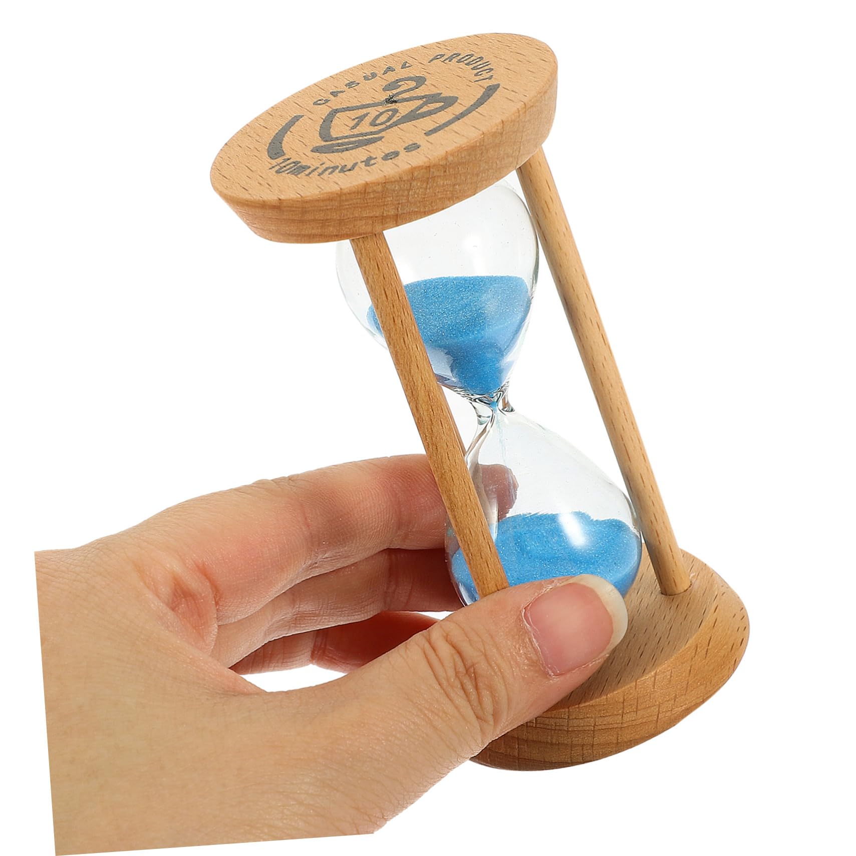 Amosfun 5 Piezas de Madera Temporizador de Cocina temporizadores Adorno de de Escritorio Temporizador de Arena para el hogar multifunción