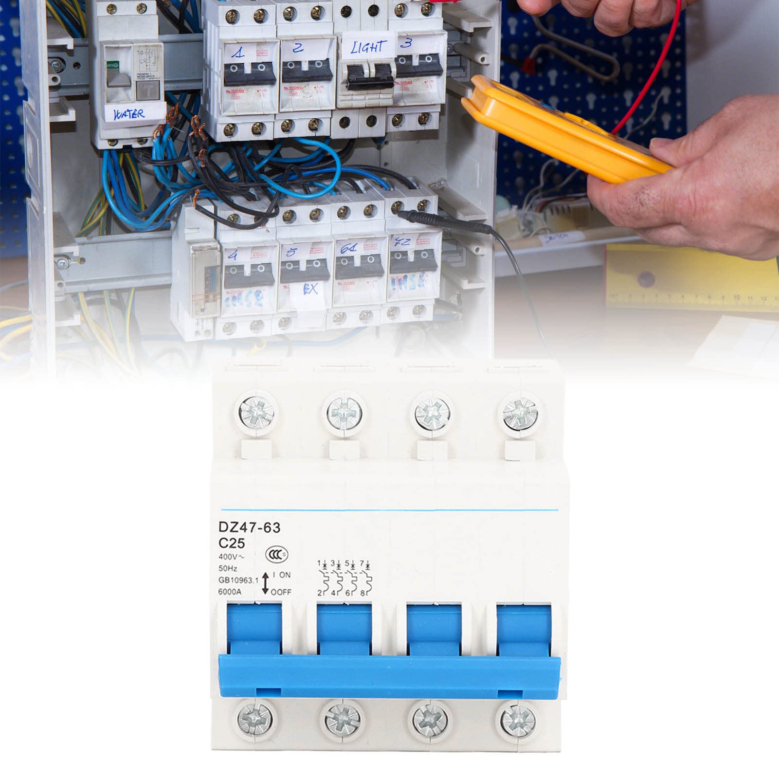 Eosnow Interruttore Automatico Differenziale Miniatura DZ47-63 C25 3P 25a 400v 86221413