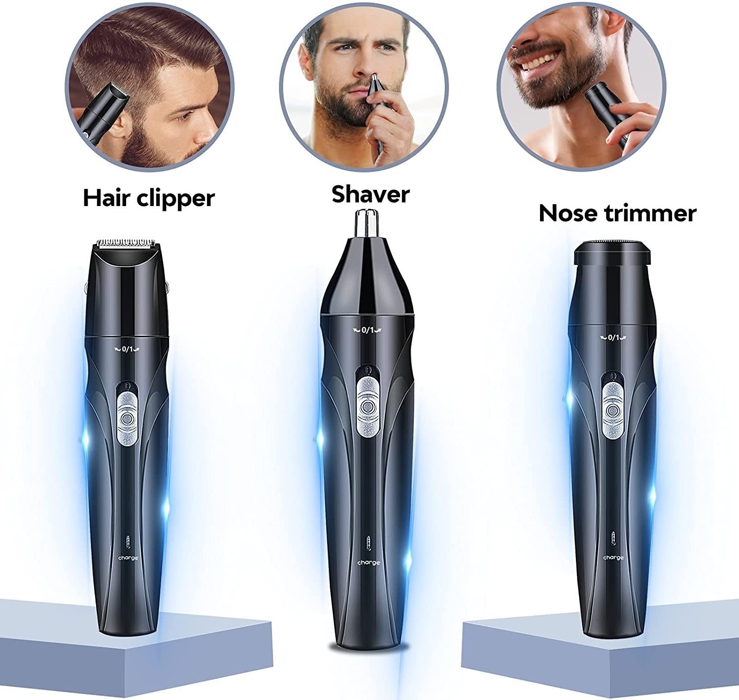 Rasatore per peli del Naso, Professionale USB Ricaricabile, Pulizia dei peli dell'orecchio e del Naso, indolore, Facile da Pulire, Unisex