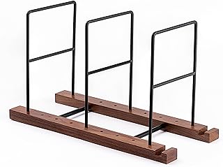 Vinyl Record storage, record holder black walnut,60 to 80 LP ,with Now Playing Vinyl Record Stand,for Record Storage/Record Holder/Vinyl Record Holder/Vinyl Storage /Vinyl Stand,Upgrade more stable