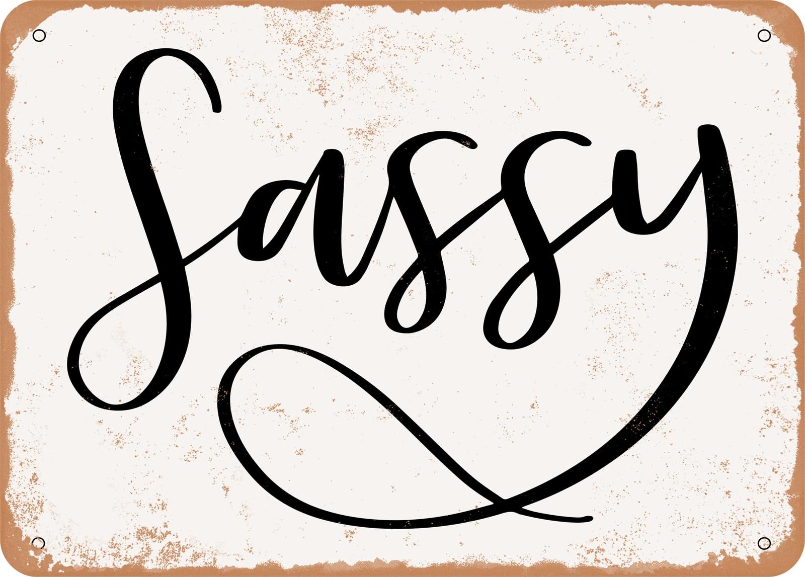 Metal Sign - Sassy - Vintage Look Sign home decor