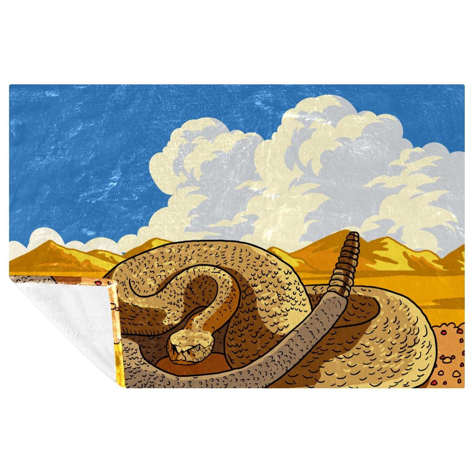 Couverture chaude RattlesSnake pour camping pique-nique et plage