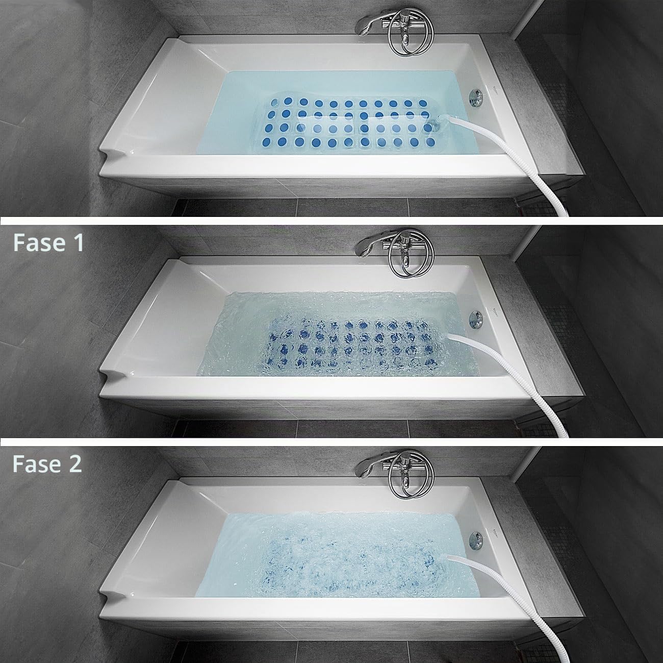 newgen medicals Bathtub Mats - Tappetino Bolle: Tappetino per idromassaggio, per la Vasca da Bagno (Whirlpool Matte für Badewanne, ad Aria con Bolle, Opaco)