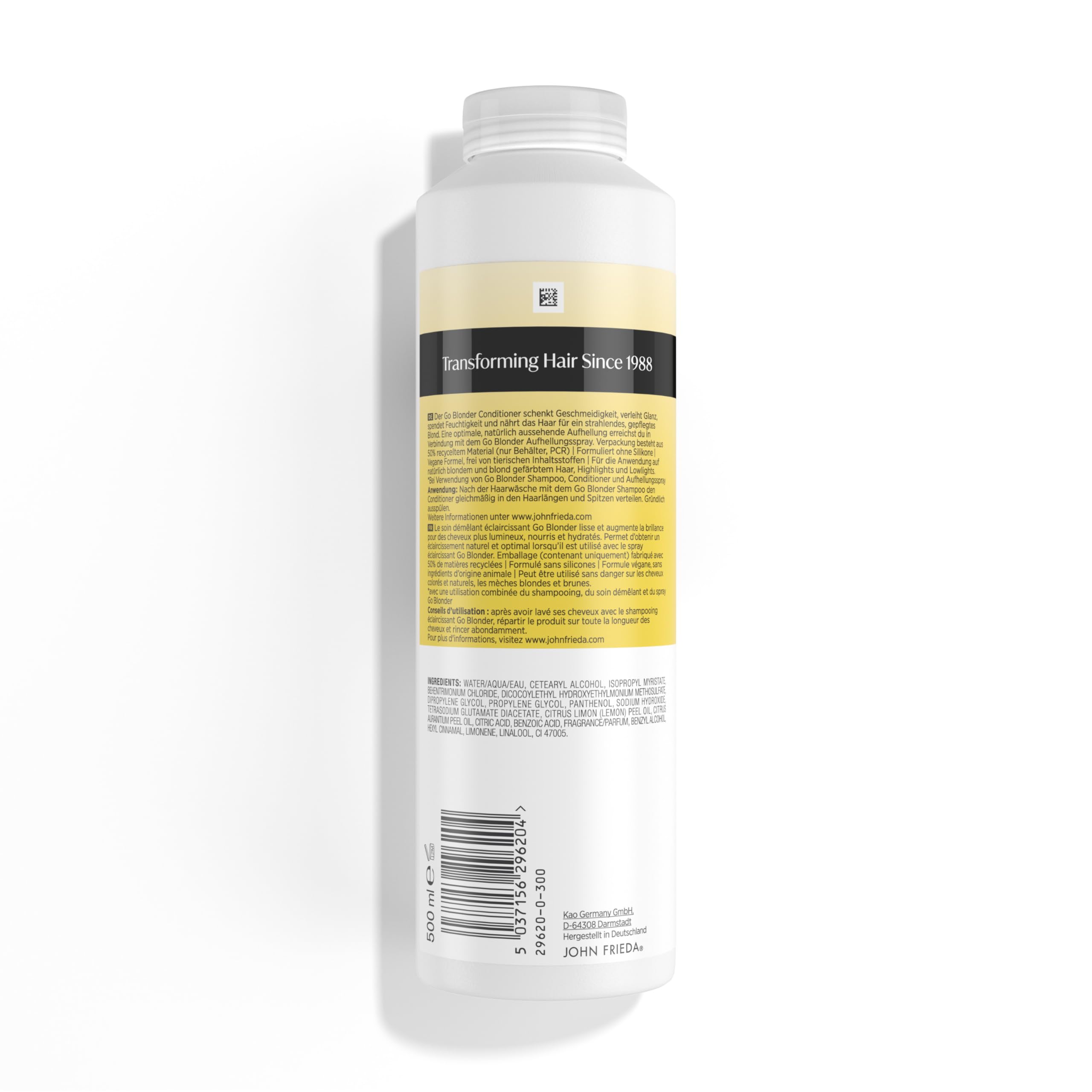 John Frieda Go Blonder Set - Shampoo, 500ml & Conditioner, 500ml - Für blondes, feines, Haar
