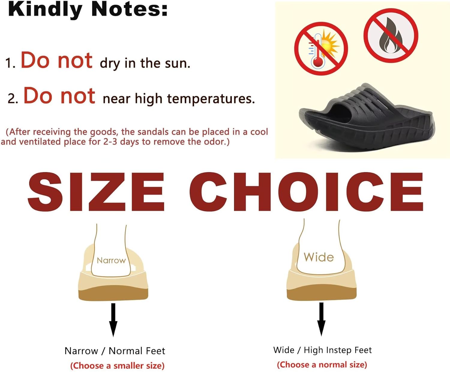 KuaiLu Mens Recovery Sandals Orthotic Arch Support Open Toe Sport Slides Thick Cushion Orthopedic Plantar Fasciitis Slip On Wide Width Summer Pool Beach Waterproof - Image 6