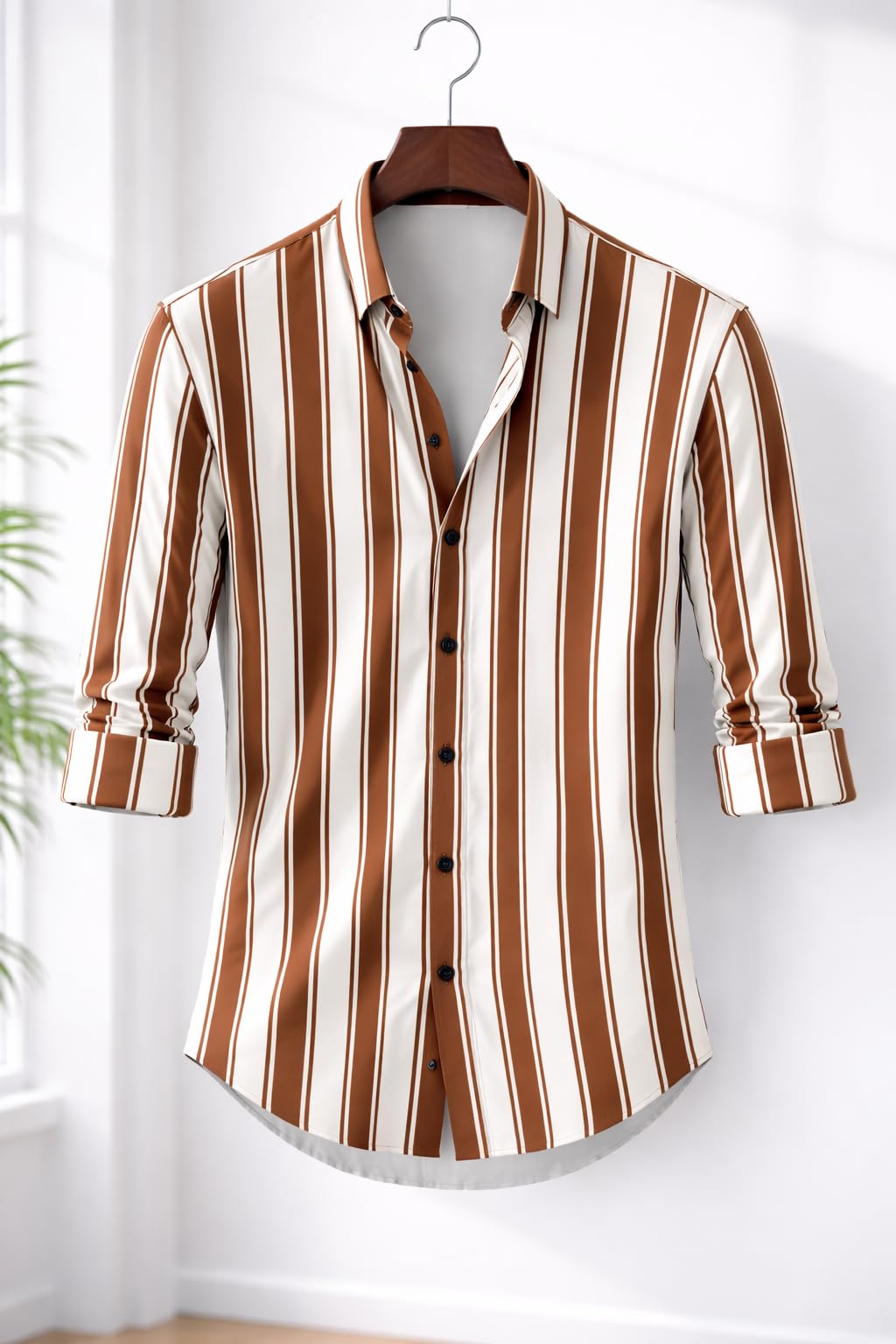 tlaviya Men’s Stylish Cotton Blend Casual Shirt || Full Sleeve Button-Down Printed Striped Shirt || Comfortable Breathable Fabric || Office and Outing Wear-picture-40