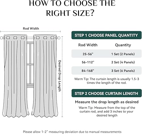 Miniatura 7 de Cortinas blackout Softalker para dormitorio, opacas con aislamiento térmico y reducción de ruido, con cuerdas y ojales superiores, para sala de
